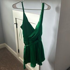 Glam Women's Satin Romper Size Small